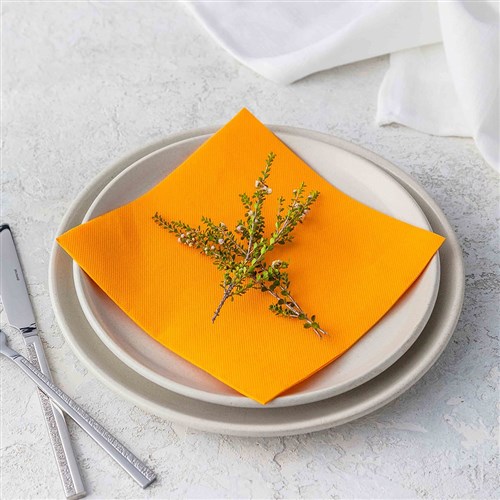 Lisah Quilted Paper Dinner Napkin Mandarin 1/4 Fold 380x380mm