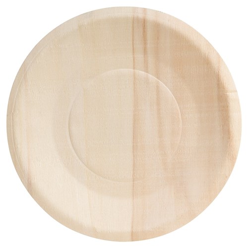 Biowood Wooden Wide Rim Round Plate 150mm