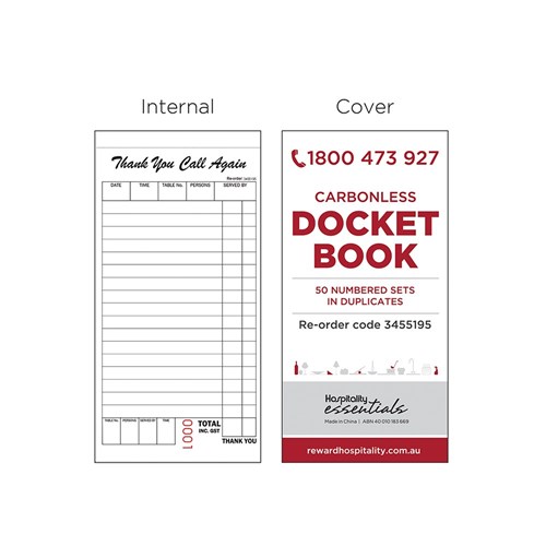 Docket Book Carbonless Sheet 170mm