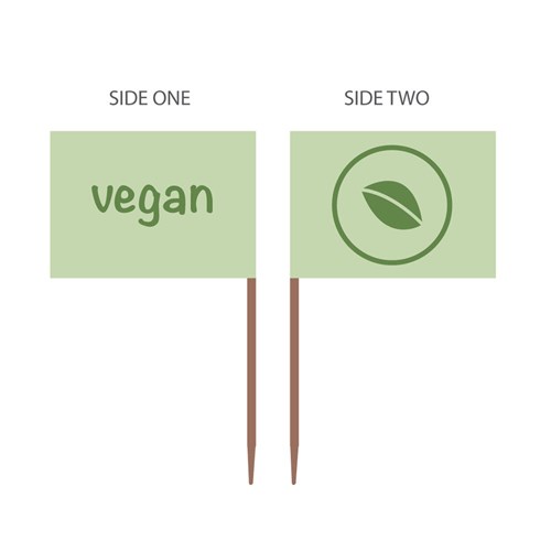 Food Marker Flag Vegan 500/Pkt (20)