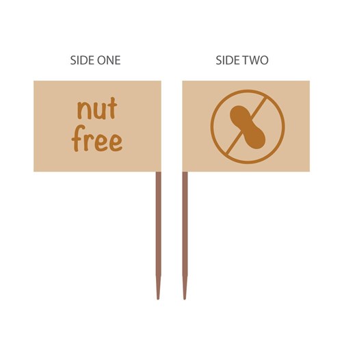 Nut Free Flag Food Marker