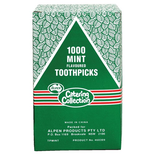 Toothpick Wood Mint Cello Wrapped 1000/Pkt (50)