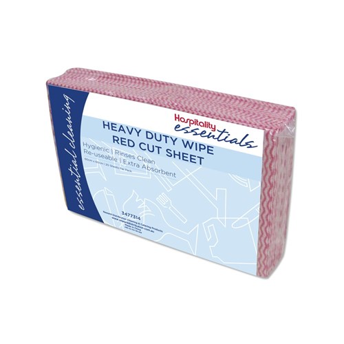 Kleaning Essentials Heavy Duty Wipes Red 600mm