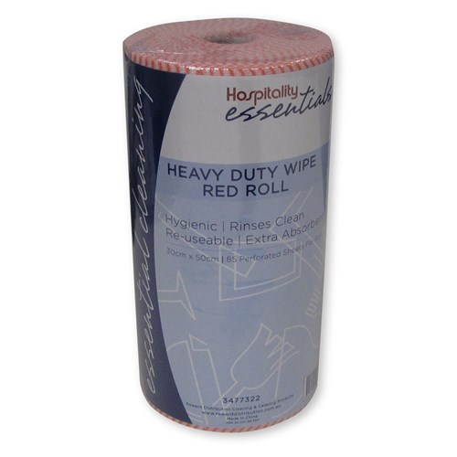 Kleaning Essentials Heavy Duty Wipes Roll Red
