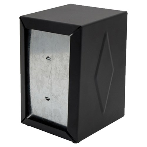 Stainless Steel D Fold Napkin Dispenser Black 130x95x115mm