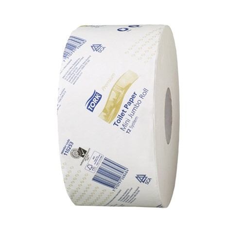 Premium Mini Jumbo Toilet Rolls White 2ply 170m