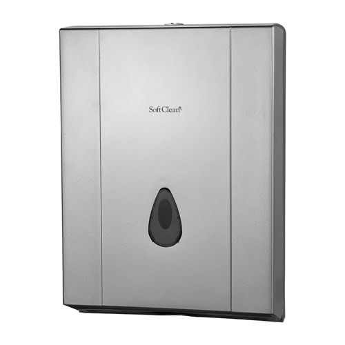 Plastic Slimfold Hand Towel Dispenser Metallic Grey 248x100x348mm
