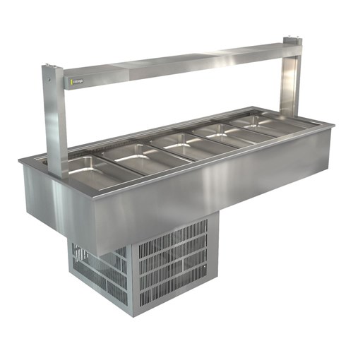 Cossiga Refrigerated Well With Gantry Silver 1825mm LSRF5