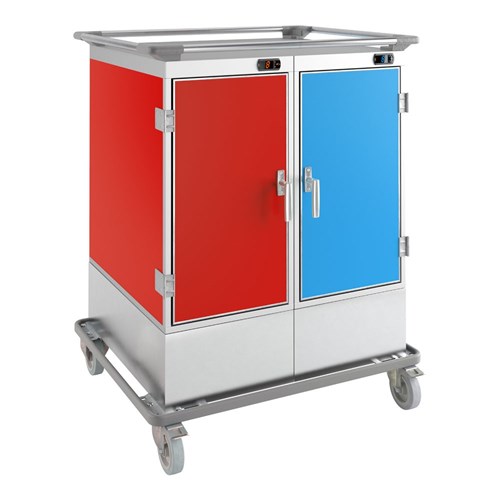 SDX Thermobox Chilled/Heated Cabinet Cart Silver 920x750x1245mm KF240R