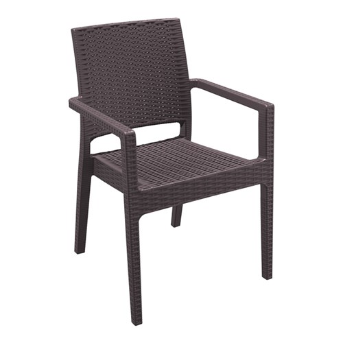 Ibiza Arm Chair Chocolate 460mm