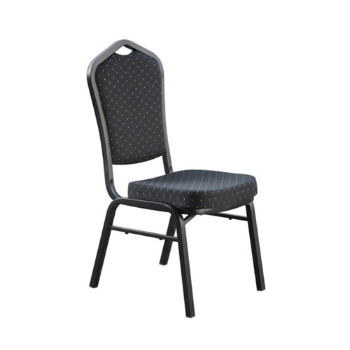 Function Chair Black & Black Fabric Seat 460mm