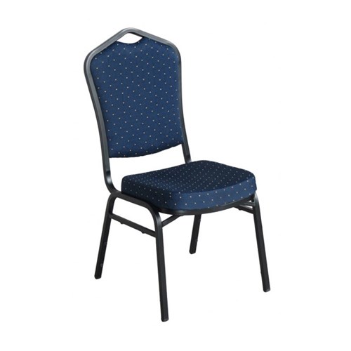 Function Chair Black & Blue Fabric Seat 460mm