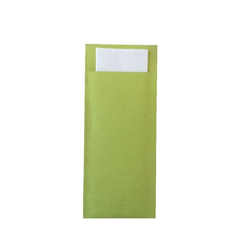 Ecoline Paper Cutlery Pouch Red/ White 200x85mm