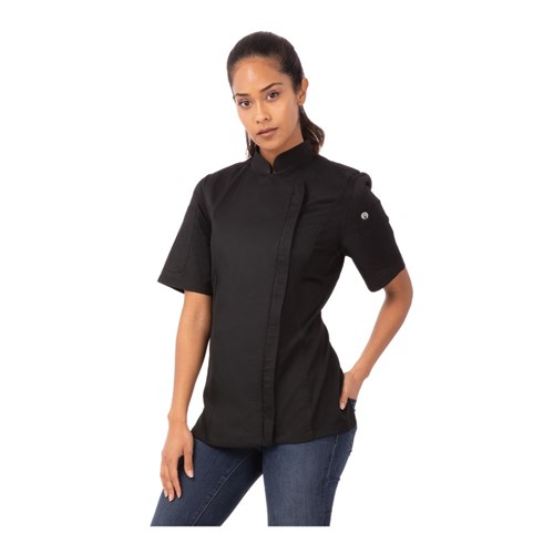 5460252 - Springfield Womens Chef Jacket Black Medium