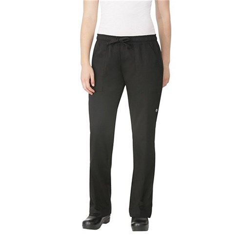 5484154 - Lightweight Slim Fit Ladies Chef Pants Black Large