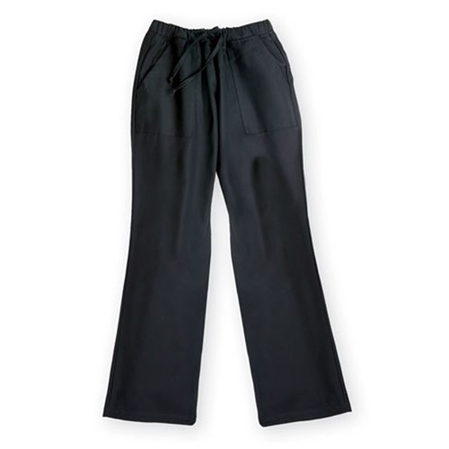 5484641 - Lightweight Ladies Chef Pants with Drawstring Black Extra Large 