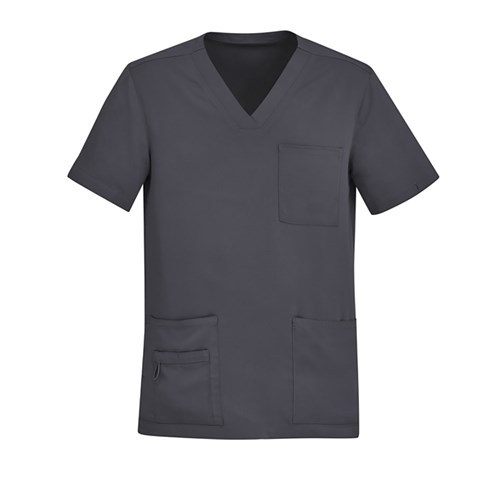 Avery Mens Scrub Top Charcoal Large