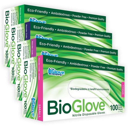 BioGlove Nitrile Gloves Powder Free Green