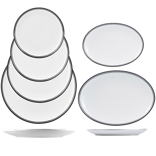 Nano Round & Oval Coupe Plates White & Black