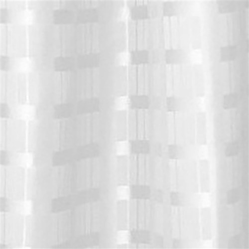 Shower Curtain White Box Stripe 100% Poly Weighted 180