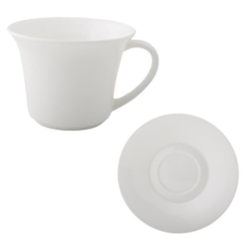 Milano Tea Cups & Saucers White