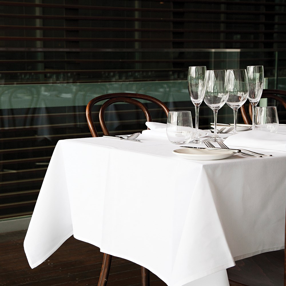 Polyester Tablecloth White 1400x1400mm 5272110 Reward Hospitality