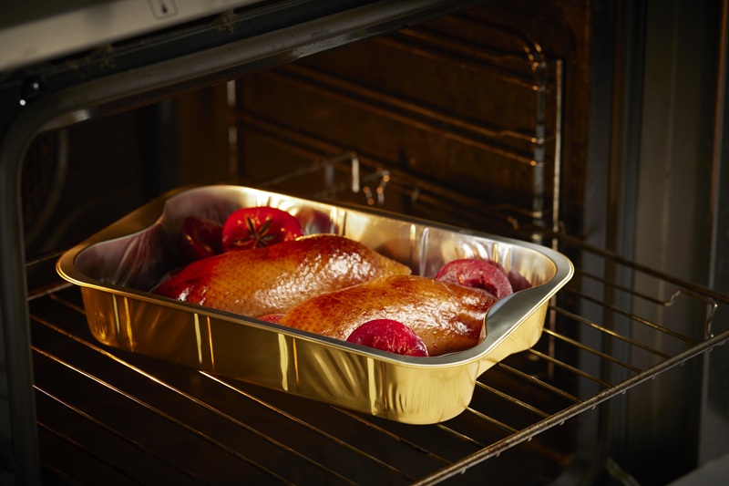 confoil trays in oven